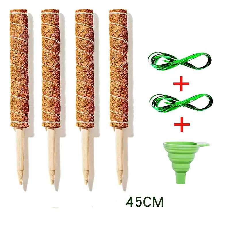 2-pack Garden Plant Support Stackable Climbing Thicken Coco Totem Stick Moss Pole Moss Stick