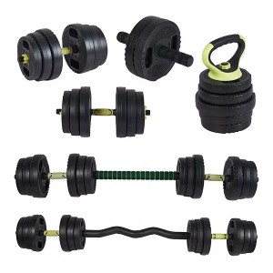 TELLUS cement plastic adjustable dumbbell kettlebell barbell set weight adjustable dumbbells home gym adjustable dumbbell set