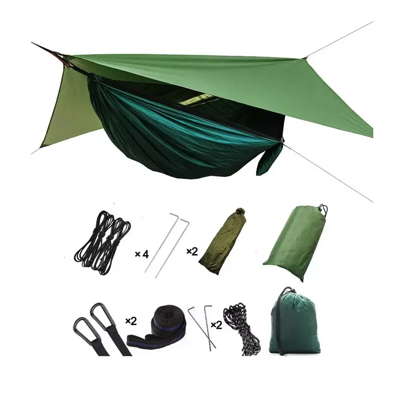 Double lightweight camping hammock outdoor hammock with mosquito net swing Featured Image