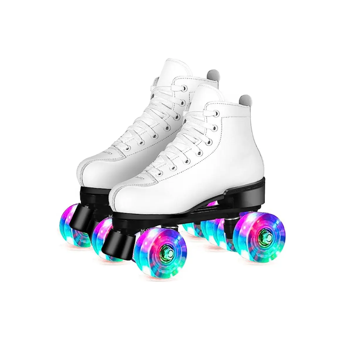 Women’s and Men’s Skates Classic PU Leather High Top Double Skates Featured Image