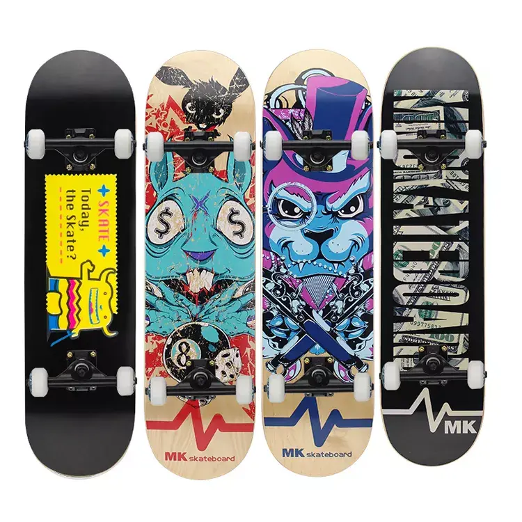 Canadian Maple Leaf Skateboard Custom Skateboard Adult Full Concave Medium Skateboard Angry Bear Featured Image