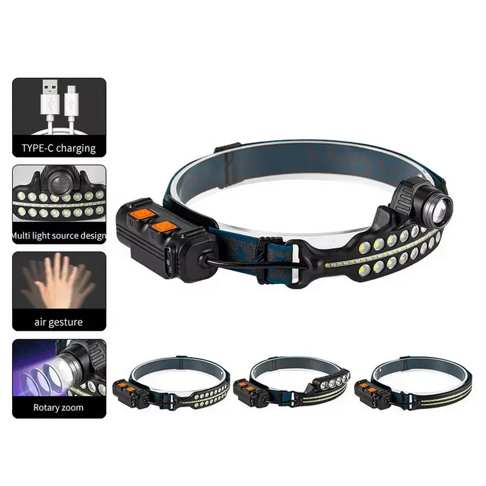 USB charging camping sports professional headlights