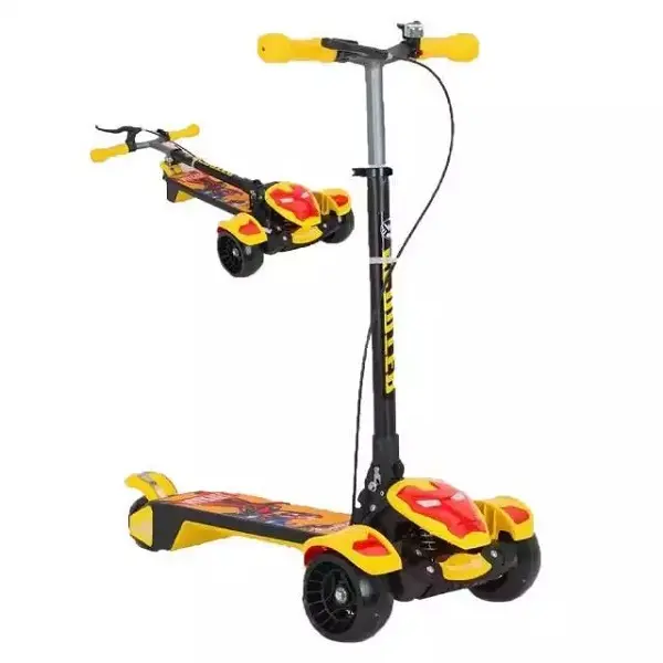 Patterned 3-wheel children’s scooter Red children’s scooter Yellow children’s scooter Featured Image