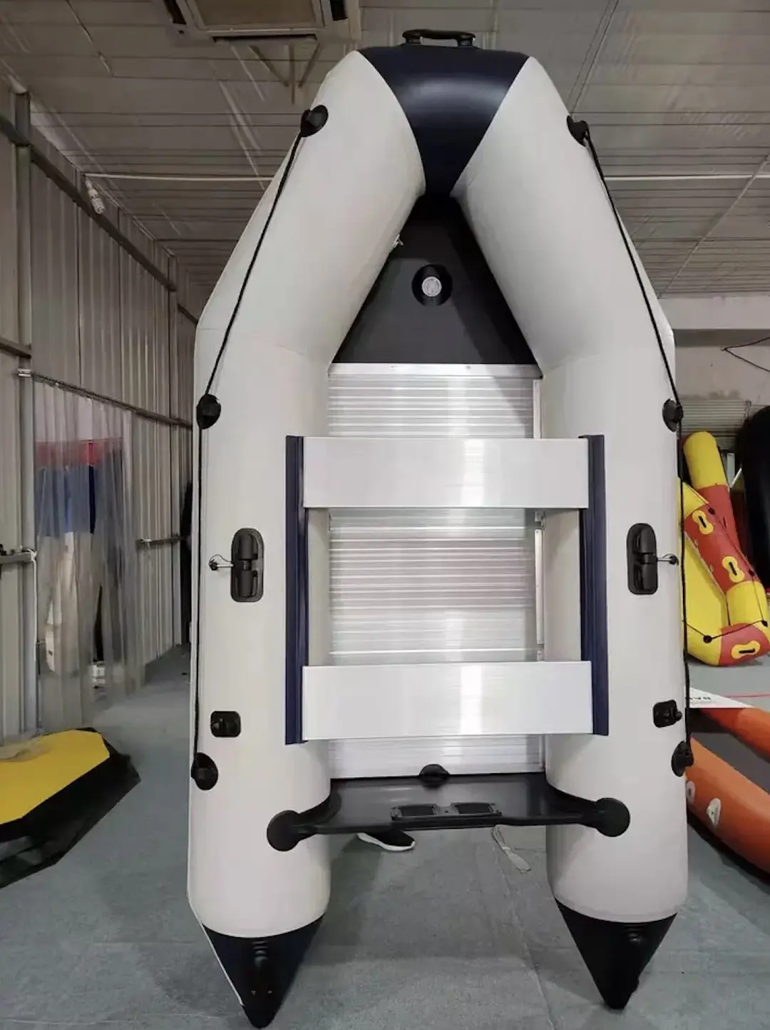 Wholesale 0.9mm PVC inflatable fishing boat with aluminum floor for sale