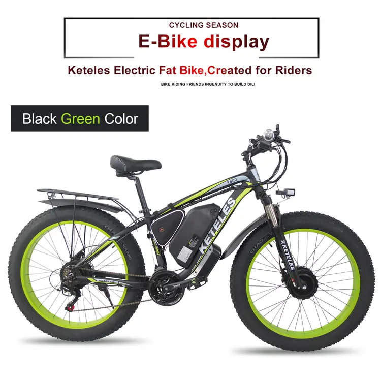 K800 Double Motor 2 Wheel Drive 2000W Powerful Motor 17.5AH Lithium Battery Electric Bicycle 26×4.0 inch Fat Tire E-Bike