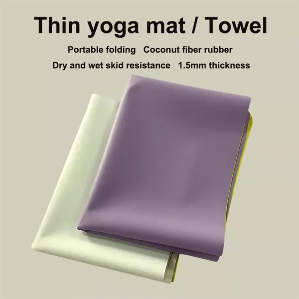 2022 New upgraded Coconut fiber PU Foldable Travel Yoga Mat