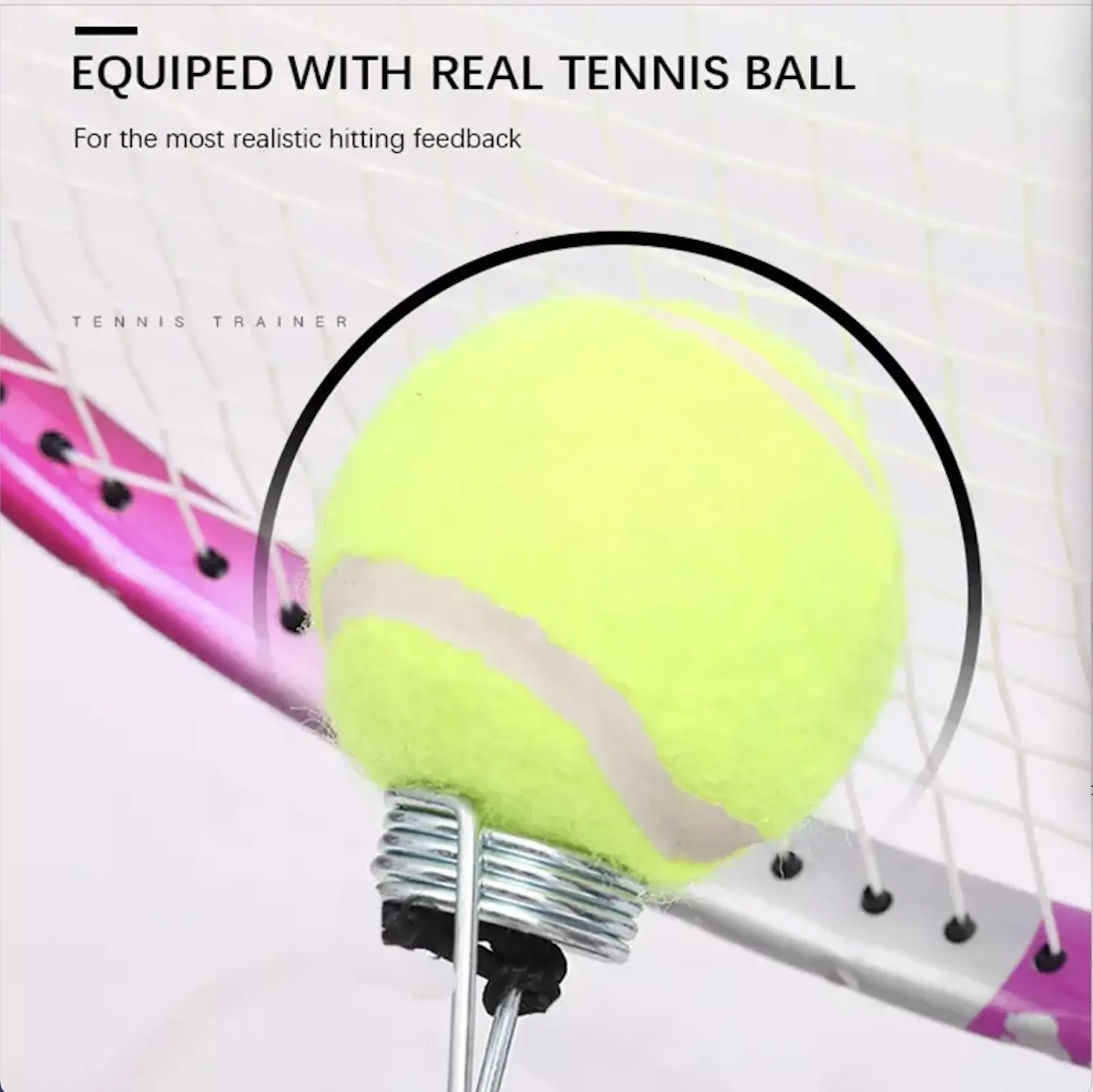Portable Solo Tennis Trainer Professional Rebound Ball Tennis Practice Tool Water-filled Steel Durable Tennis Training Equipment