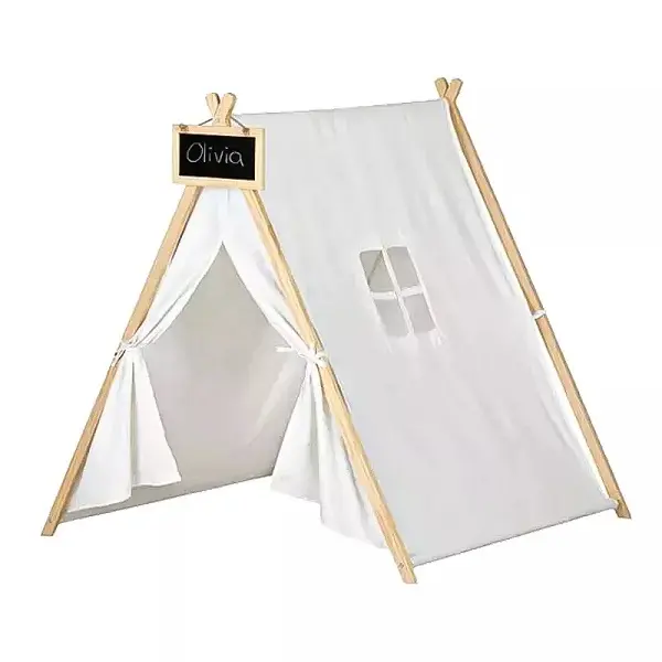 South Shore Sweedi Cotton Play Tent Cotton Wood Triangle Kids Tent Sale Children’s Solid Color Outdoor Indoor Entertainment 160 Featured Image