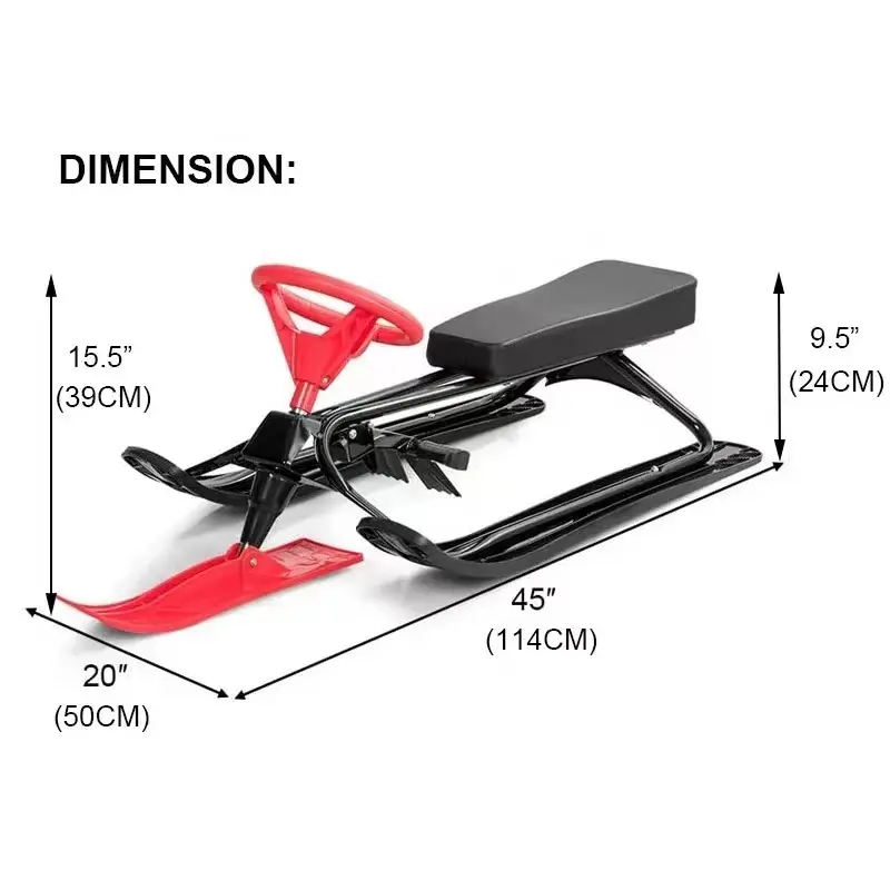 Children’s Sled can turn to sled racing driver to sled scooter winter snow supplies