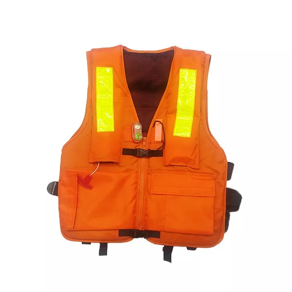 Solar standard inflatable life jacket with rescue Indicator lamp Featured Image