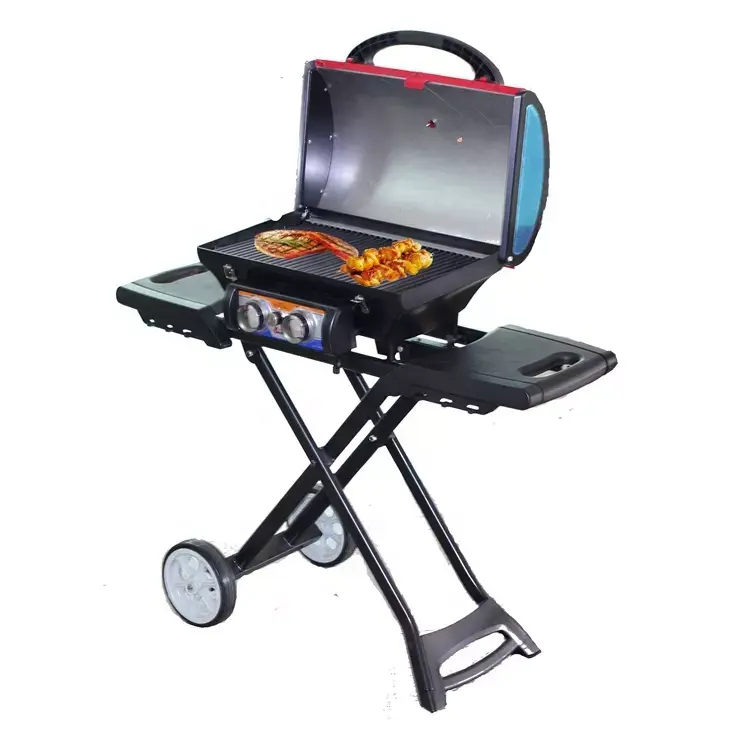 Outer garden high standard stainless steel 4 caster gas grill Featured Image