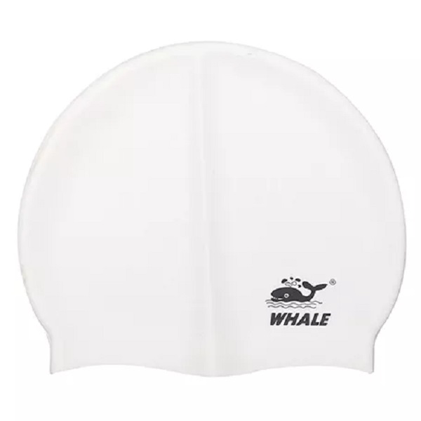 Wholesale WHALE White Color Swimming Cap Mix Colors 100% Silicone CAP-103 Featured Image