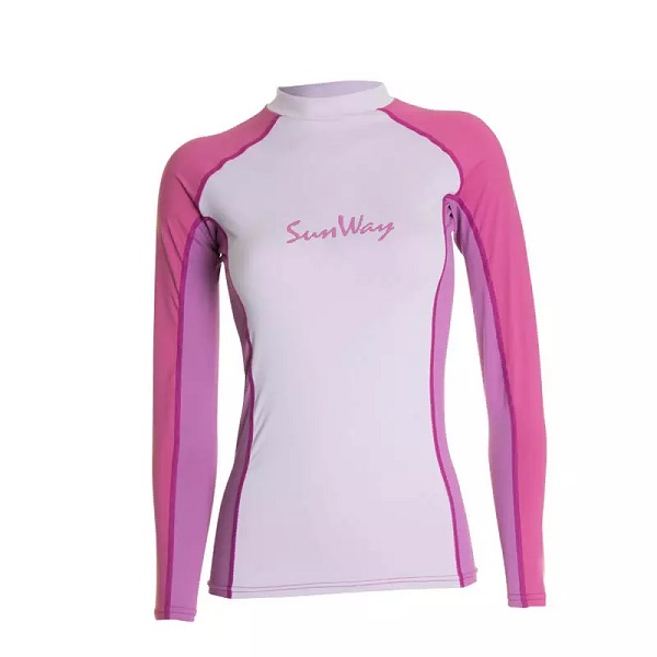 Women skin protection swimming shirt top anti uv rash guards shirt lady rashguards swimwear UPF 50 rash vests