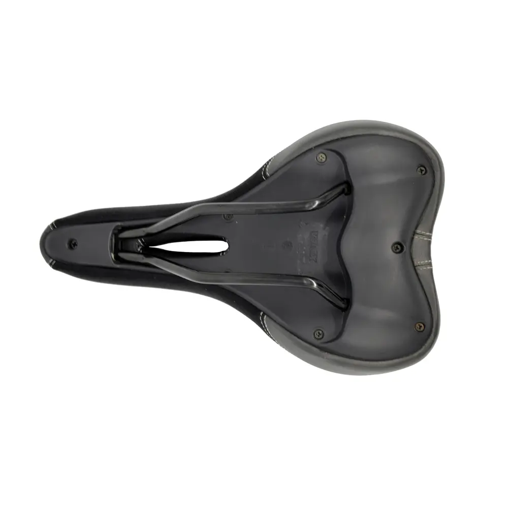 Black & Gray Bike Saddle Duel Density Reactive GEL Soft Seat