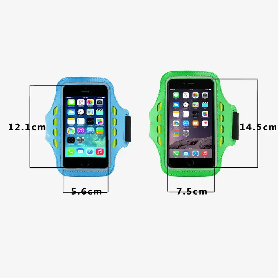 Custom Logo Unisex Wholesale Sport Mobile Phone Bag Safety Reflective Armband Led Sports Running Mobile Armband