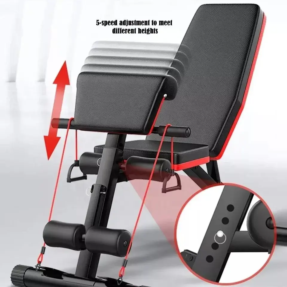 Adjustable dumbbell weight stool with foldable stool
