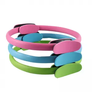 Pilates ring fiberglass crescent handle yoga slimming circle