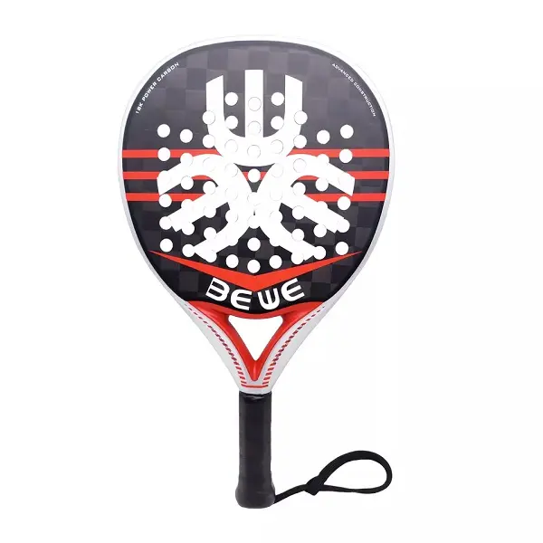 BEWE 2021 New Design 3D Pearl Watermark Padel Tennis Racket Custom Professional 18K Carbon Padel Racket