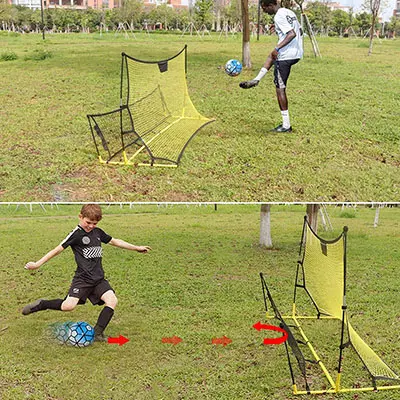 Adjustable Pitch Back Portable Backstop Goal Target Football Soccer Rebounder Net