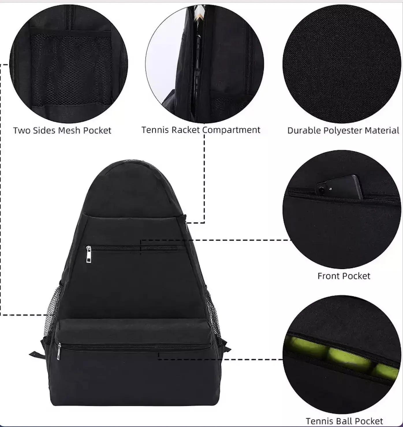 Wholesale Custom Racket Bag Backpack Gym Outdoor Sports Backpack Tennis Pickleball Paddle Bag