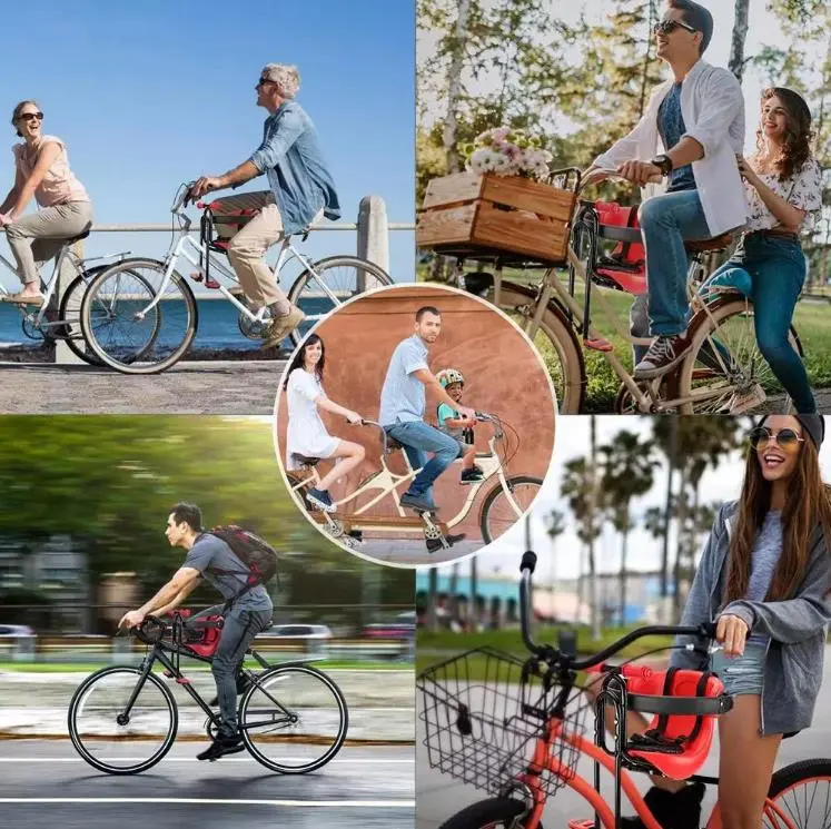 Child Bike Seat Bicycle Front Mount Baby Carrier With Handrail For Kids Toddler Front Mounted Child Bike Seat