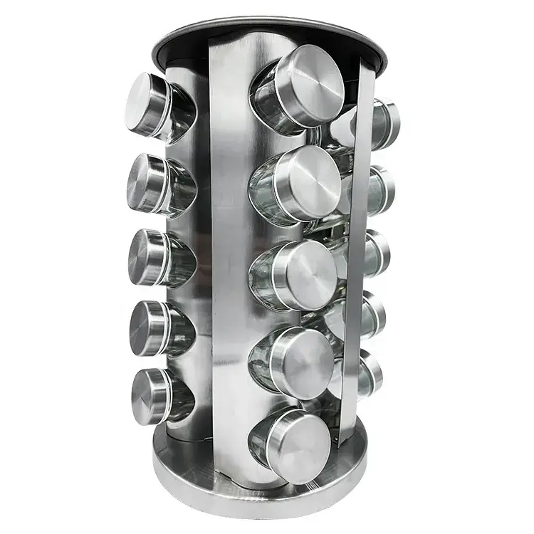 Storage Spice Rack Holder Organizer Wholesale Kitchen Stainless Steel Metal Customized Logo Multifunction Kitchen Supplies