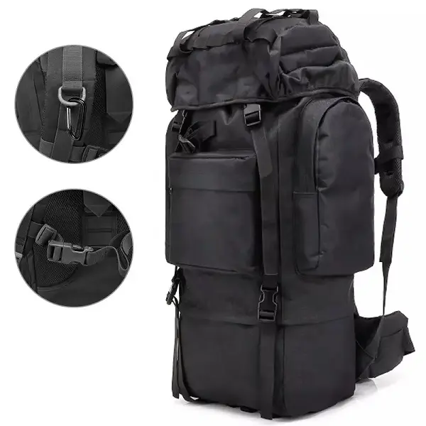 LUPU hot sell bagpack 65L mountain backpack bags outdoor adventure travelling waterproof tactical hiking backpack