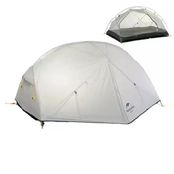Mongar 2 Persons Camping Tent 20D Nylon Fabric Double Layer Waterproof Outdoor Camping Tent Featured Image