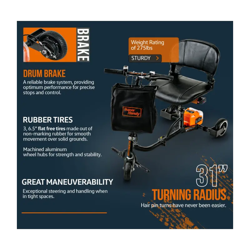 3 wheel folding mobile scooter