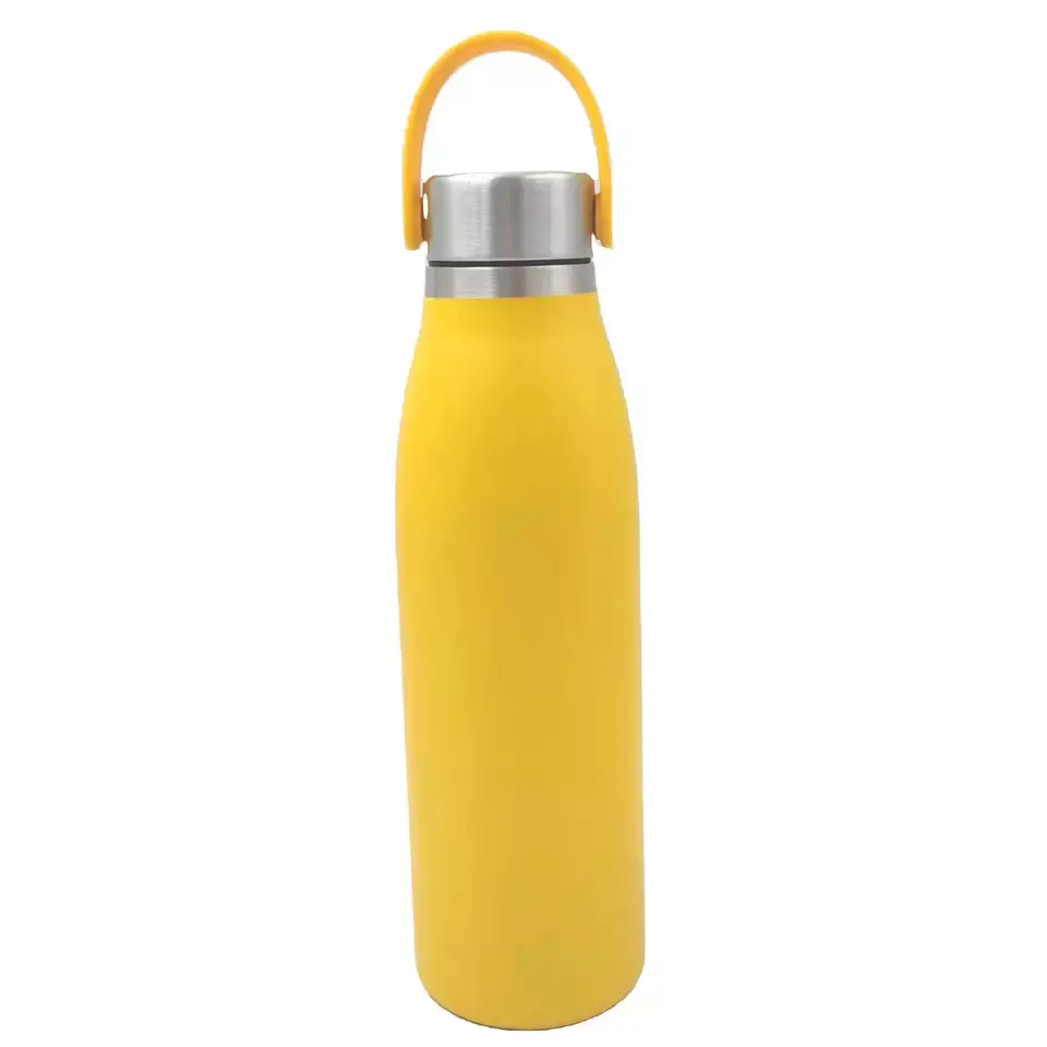 Insulated sports kettle stainless steel with rubber handle Featured Image
