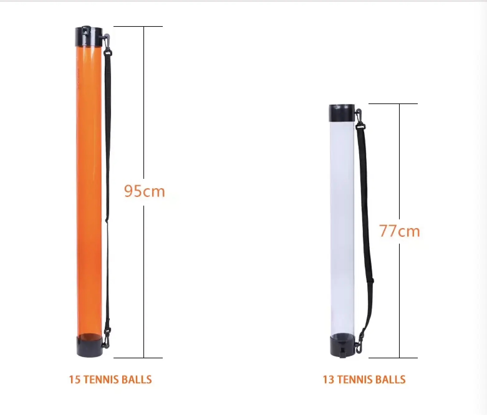 Tennis ball pickup collection natural plastics storage tube