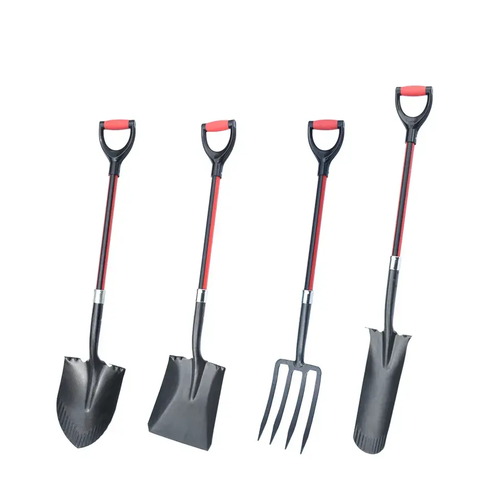 Professional Durable Garden Tools Fiberglass Handle Carbon Steel Head Outdoor Yard Garden Digging Planting Spade Shovel Featured Image