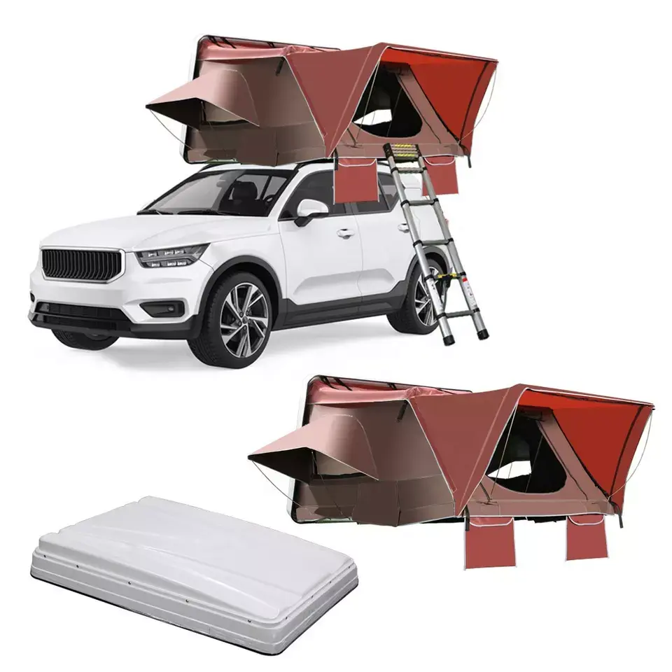 Polyester waterproof 4×4 offroad travel foldable car camping soft shell roof tent Featured Image