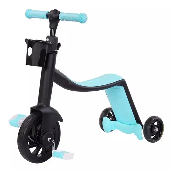 3 In 1 Kids Trike Children 3 Wheel Pedal Scooter Toddler Bike Kick Foot Scooters for 1-6years Featured Image