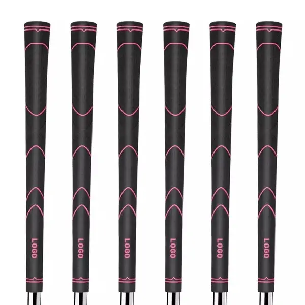 High Quality Standard Golf Grips OEM Midsize Black Golf Club Grips Custom Logo Antislip Golf Rubber Grip Featured Image