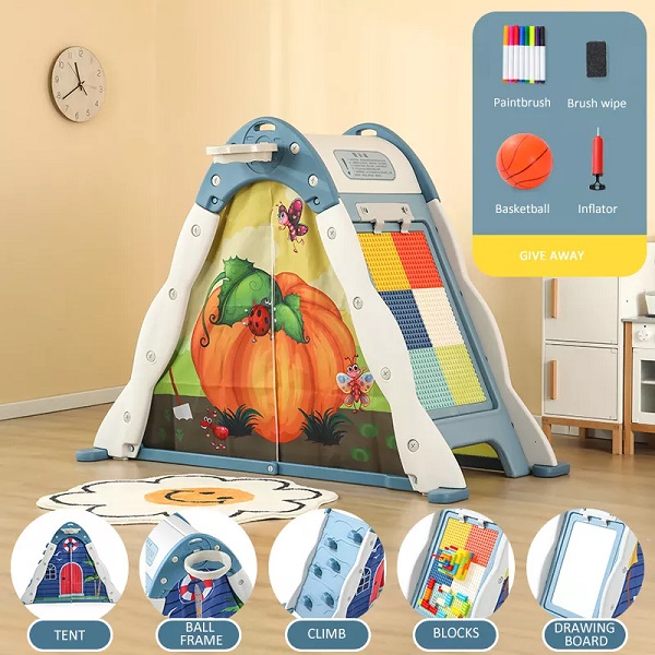 3DMax Children’s Toy Tent Indoor Multi-Function Drawing Board Baby Rock Climbing Frame Puzzle Building Blocks Toy Tents