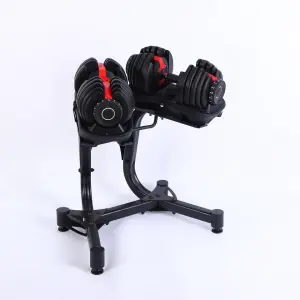 Adjustable metal barbell holder