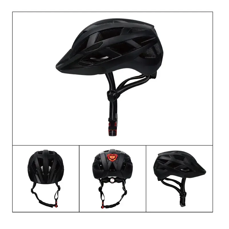 Best seller factory wholesale sports protection custom electric mtb bicycle helmet cycling bike helmet with LED lights for adult