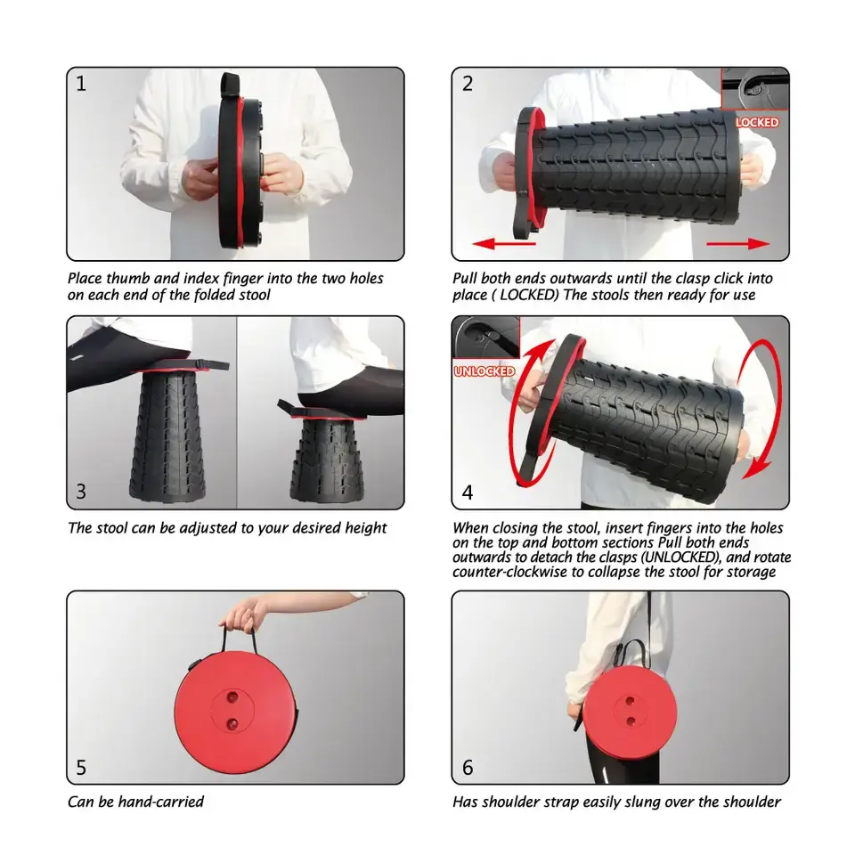 Office plastic telescopic folding chair