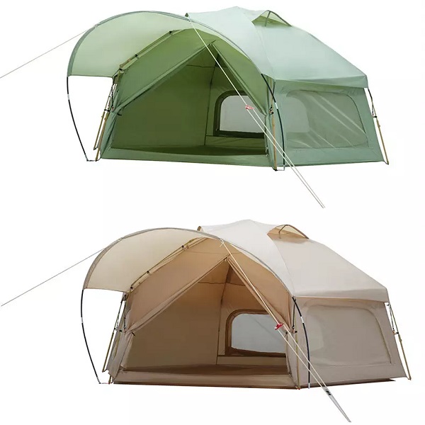 Frog Camping Tent Rainproof Double-layer Tent Automatic Hexagonal Portable Folding Light Luxury Camping Tent Featured Image