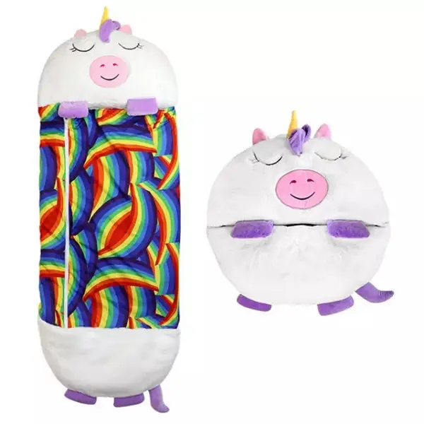 Outdoor Camping Unicorn Kids Custom Cartoon Children Sleeping Bag with Pillow Animal Full Compact Sleeping Bags for Children Featured Image