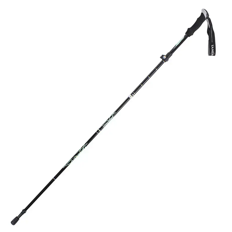 Portable Nordic Trekking Pole 5-section Folding Aluminum Walking Staff For Hiking