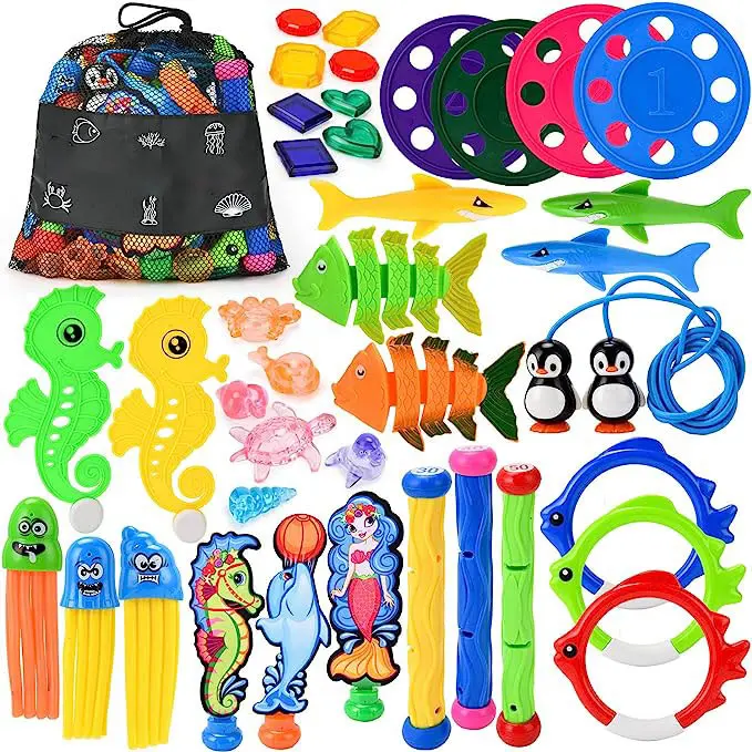 Diving Toys 40 Pieces Children’s Underwater Pool Toys Featured Image