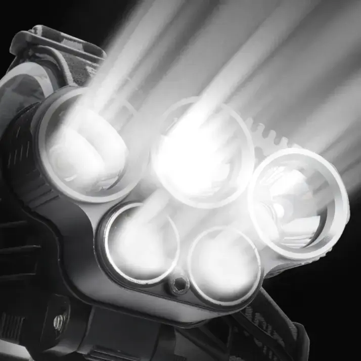 5LED outdoor waterproof USB charging headlight