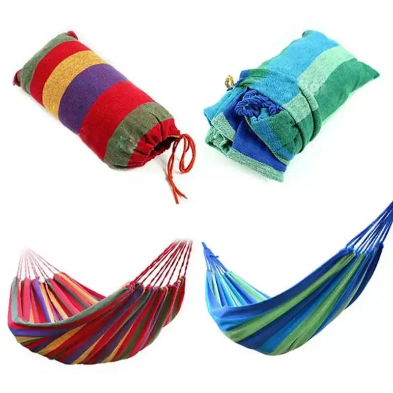 Outdoor popular fashion portable double parachute ripstop nylon lifesaving hammock Featured Image