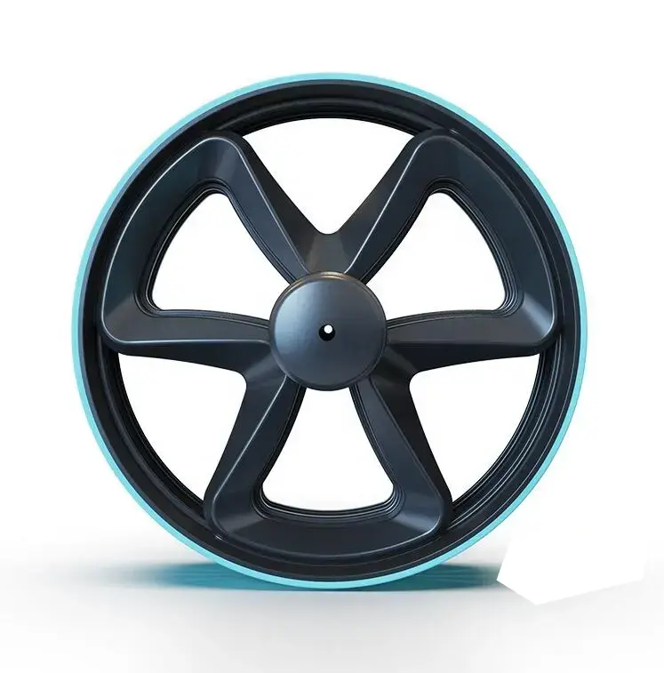 Abdominal muscle trainer double workout AB wheel roller