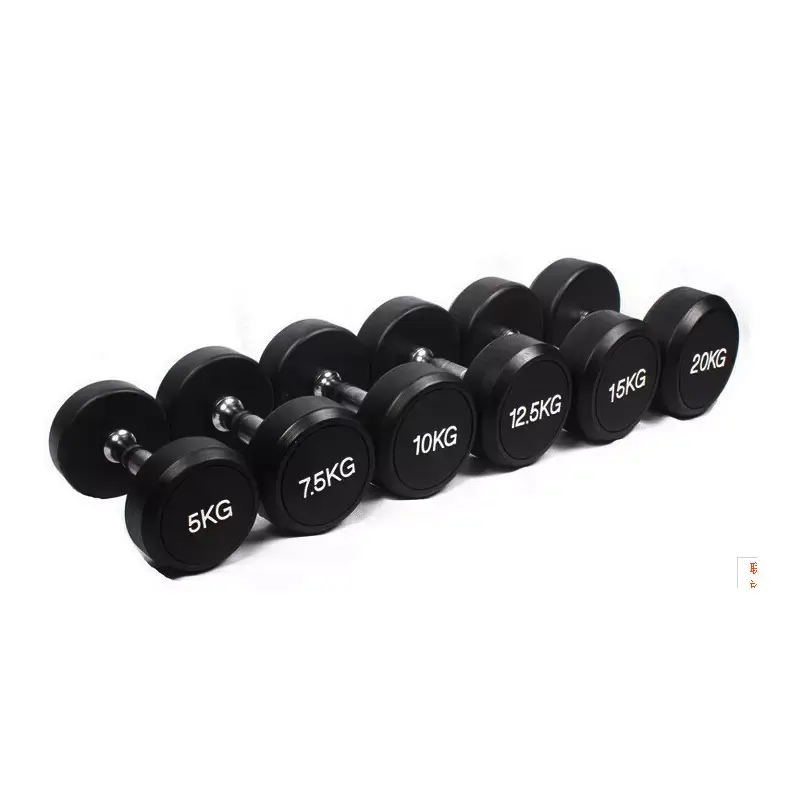 Black rubber round dumbbells Featured Image