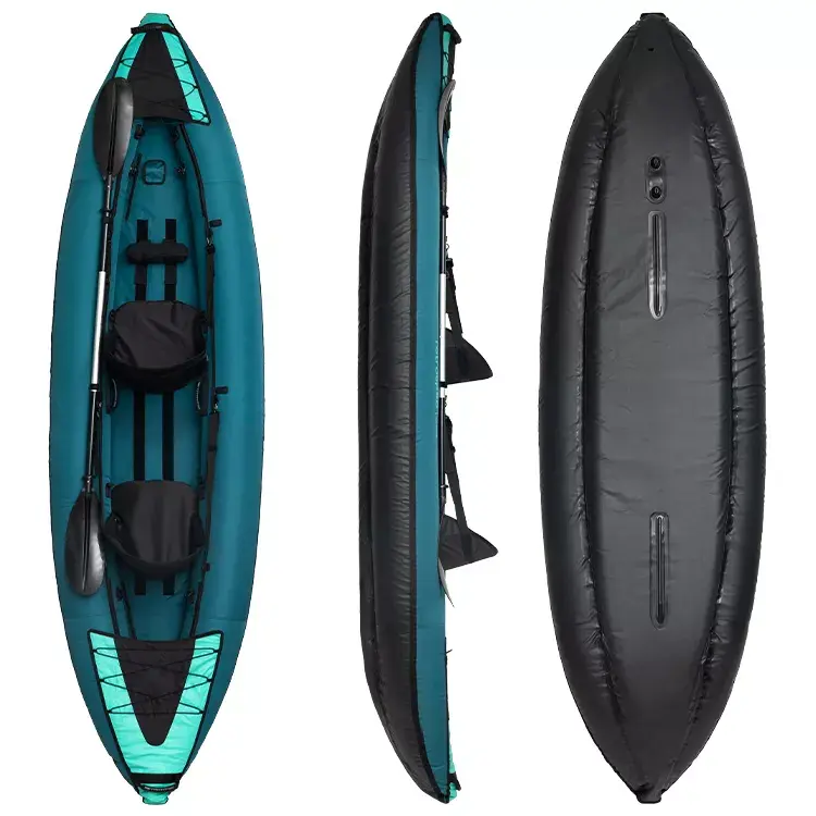 Water equipment pvc and polyester inflatable kayak for 2 people Featured Image