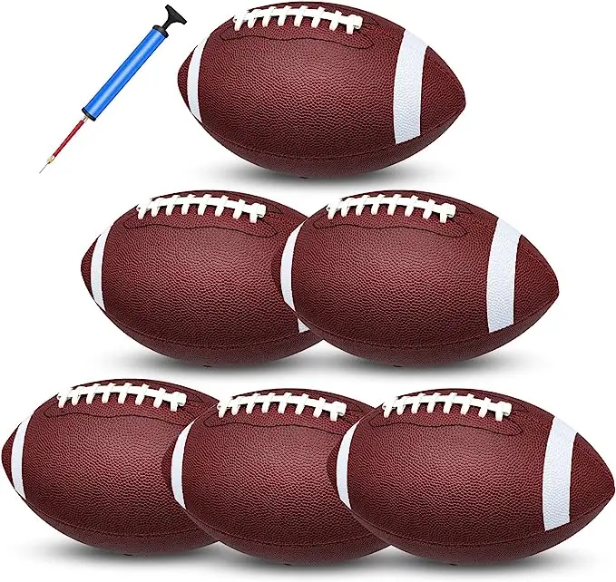 6 Composite Leather Footballs for Youth American Footballs Featured Image