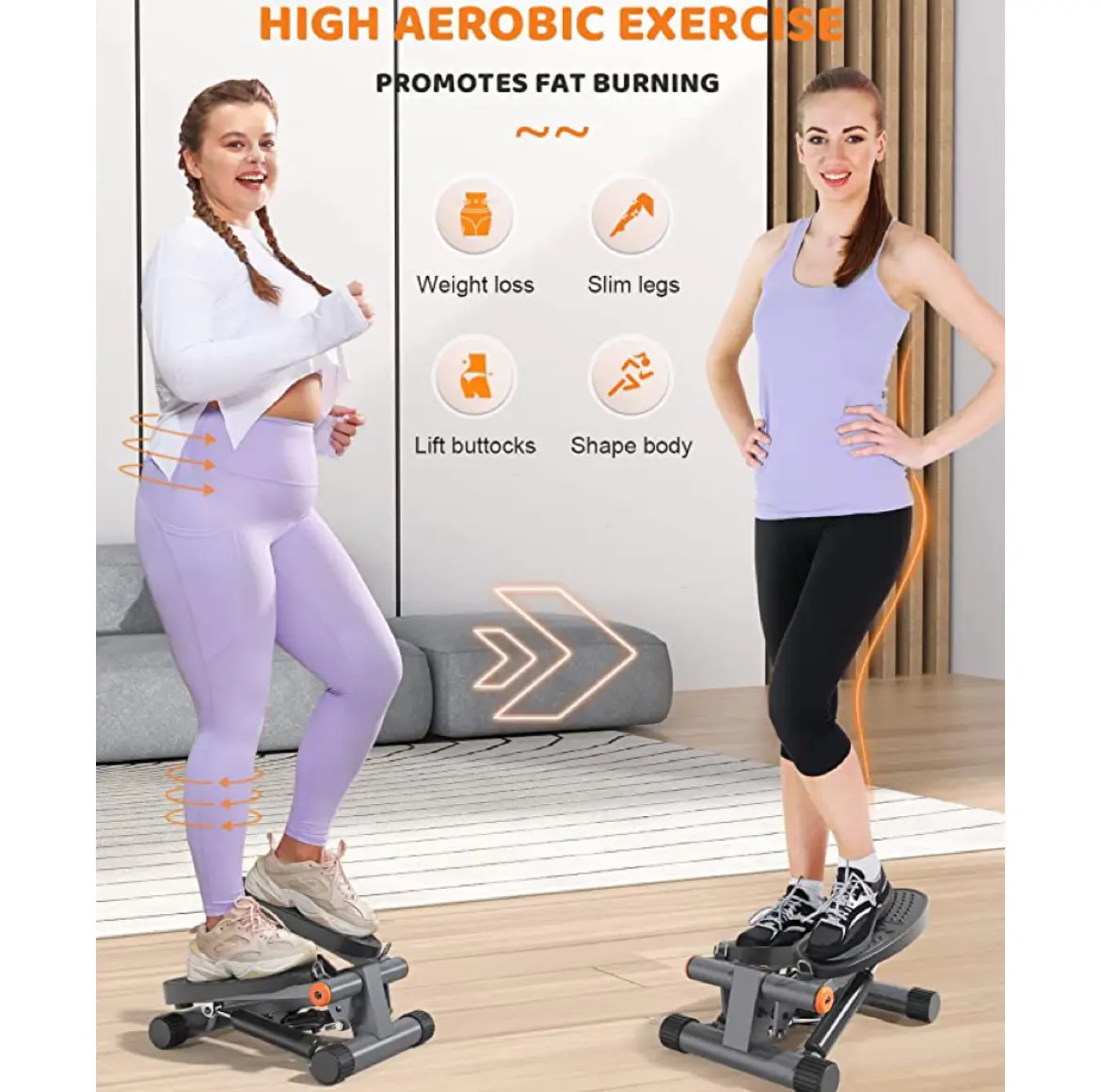 Mini Stepper with Resistance Bands 300 lbs. Featured Image